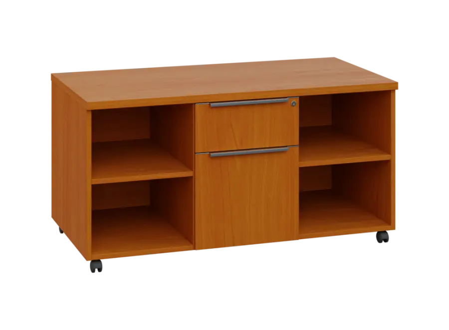 SIK - 42NZ kontejner pojízdný, zásuvky/nika, deska 18 mm, centrální zámek, třešeň šumavská